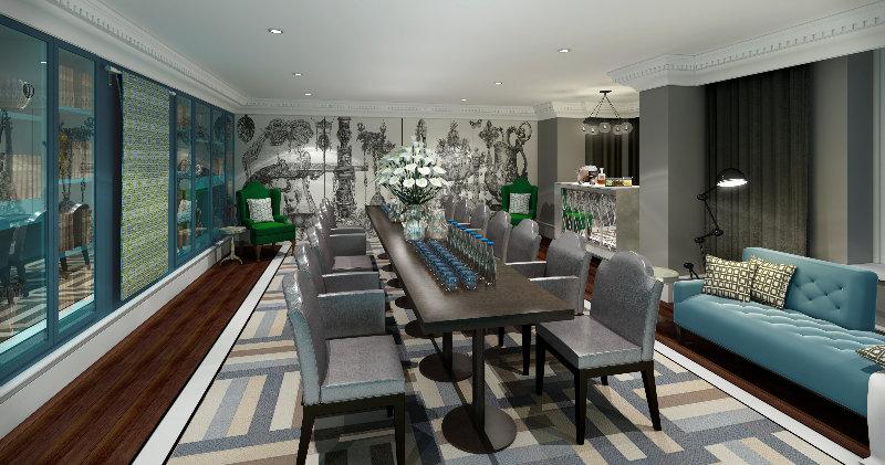 The Ampersand Hotel - Small Luxury Hotels Of The World London Ngoại thất bức ảnh 3D rendering of a dining room